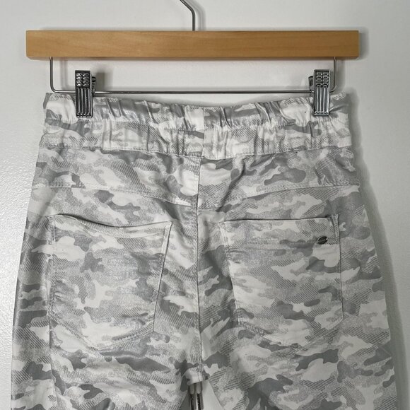 Bevy Flog Jogger Pants Women 25 Gray White Camo Utility Pockets - Picture 5 of 11